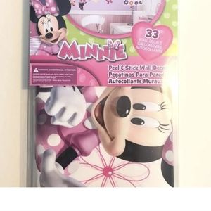 Disney New! Minnie Mouse Peel & Stick Wall Decals 33 Pieces